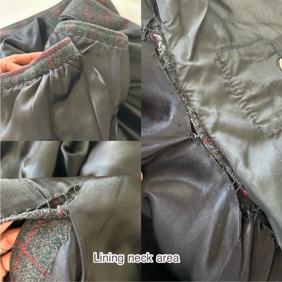 VINTAGE 80s WOOLRICH Windowpane Wool Overcoat size Medium. - Picture 8 of 8